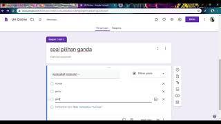 membuat token dan quiz dengan googlefrom