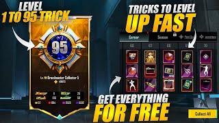 Level 1 To 95  | Tricks To Level Up Fast | New Collection Feature |PUBGM