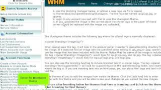 Using cPanel Branding in WHM