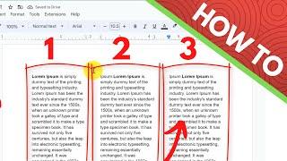 How To Make 3 Columns In Google Docs