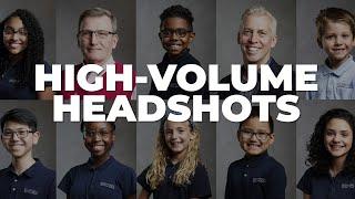 High Volume Headshots - School Portraits, Corporate, Performing Artists