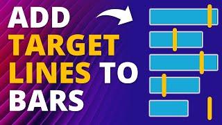 How To Make a Bar Chart with Target Markers Using Drop Shadow in Excel! [CHART TRICKS!]h