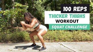 100 rep SQUAT CHALLENGE for thicker thighs | jessica mariah