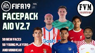 FIFA 19 | FACEPACK ALL IN ONE 2.7 | LATEST SQUAD AND RATING EA FC 24 | ADD MINIHEAD, YOUNG PLAYERS