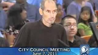 STEVE JOBS LAST APPEARANCE  Presentation to the Cupertino City Council June 7 2011