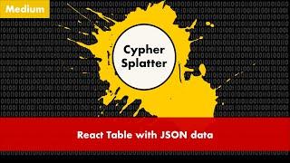 React table from JSON file