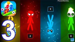 Stickman Party 1 2 3 4 MiniGames - Gameplay Walkthrough Part 3 Tournament Mode Random Games (Android