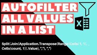 Excel VBA Macro: Autofilter All Values In A List (Dynamic Range)