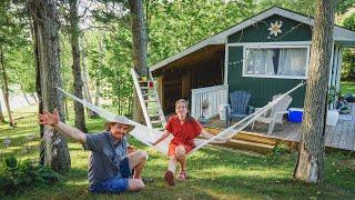 GLAMPING in CANADA (TINY HOUSE in New Brunswick by the River!) + Visiting KING'S LANDING village