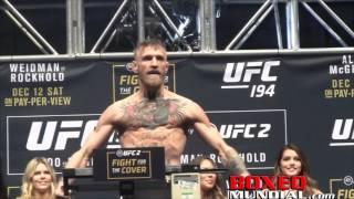 Official Weigh-in: Jose Aldo 145 vs Conor McGregor 145