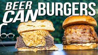 THE BEST BEER CAN (STUFFED) BURGERS | SAM THE COOKING GUY 4K