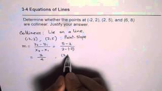 How to Show that Three Points are Collinear or Not