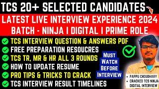 TCS 20+ Ninja Digital Prime Selected Candidates Shared Their Actual Live Interview Experience 2024
