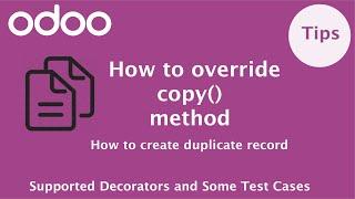 How to override copy method in Odoo | Odoo ORM Methods