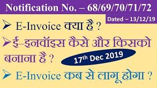 E-Invoice in GST, E-Invoice क्या है , कैसे और किसको बनाना है , कब से लागू होगा