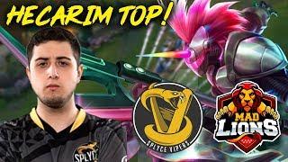 LA MEJOR PARTIDA DE LA SLO!! HECARIM TOP! *SPLYCE VIPERS VS MAD LIONS* TIERWULF GRAGAS!