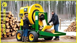 Fastest Biggest Firewood Processing Machine Technology | Firewood Processor In Action #24