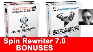 Spin Rewriter 7.0 Bonus A Spin Rewriter 7.0 Review And Bonuses | Best Spinrewriter 7.0 Bonus