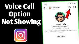 How To Fix Instagram Voice Call Option Not Showing | Sky tech