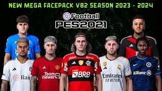 NEW MEGA FACEPACK V82 SEASON 2023 - 2024 || PES 2021 SMOKEPATCH & INFERNO || SIDER & CPK VERSION