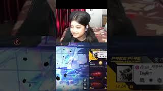 A sweet girl react my FF id check girl reaction  #freefire #gaming #free