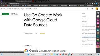 Use Go Code to Work with Google Cloud Data Sources || Arcade Facilitator Lab Solution