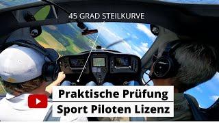 Prüfungsflug in 4K: Ultraleichtflugzeug Sport Piloten Lizenz Praktische Prüfung