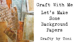 #craftwithme…………Making Background Papers …………#junkjournalideas #timholtz