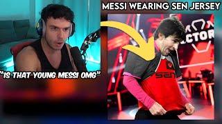 Tarik Reacts To Messi Wearing Sentinels Jersey Under KRU Jersey