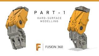 fusion 360 sci fi leg - Time lapse_ part 1