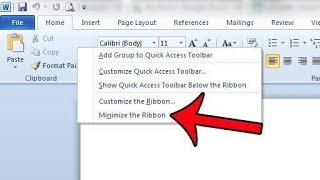 How to turn off Collapse Ribbon in Ms office 2013