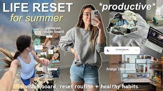 getting my *LIFE TOGETHER* for summer | vision board, healthy habits & seasonal reset routine