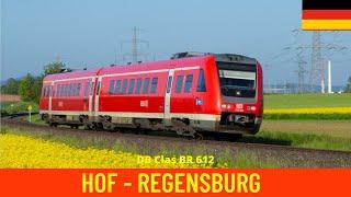 Cab Ride Hof Hbf - Regensburg Hbf (Deutsche Bahn, Germany) train driver's view 4K