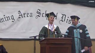 Valedictorian's graduation speech cut off after he criticizes school's administration