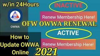 PAANO MAG UPDATE NG OWWA MEMBERSHIP ONLINE-NO NEED TO VISIT THE EMBASSY