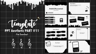 Template PPT Aesthetic #11 Black and White Music Series [Free Download]