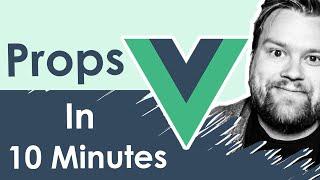 Learn Vue Props In 10 Minutes // Vue.js Tutorial on Props for Components // Pass Data Via Props