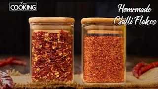 How to Make Red Chilli Flakes at Home | Homemade Red Chilli Flakes | Chilli Flakes in 2 Ways