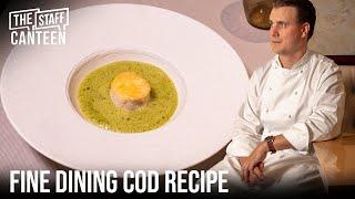 Chef Tom Scade's British Cod with Peas, Baby Gem, and New Potatoes Recipe at The Vineyard