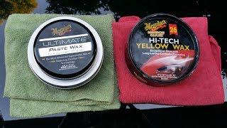 Meguiar's Ultimate Paste Wax vs Meguiar's Hi-Tech Yellow  wax (water test)