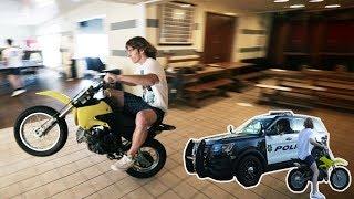 Dirtbike Inside A Frat House!