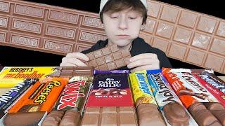 ASMR Chocolate Candy Bars *Kinder Bueno, Cadbury, Reese's Cups, Dark Milky Way, Butterfinger, Twix