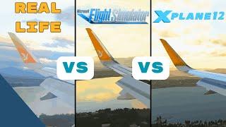 MSFS 2020 vs X-Plane 12 vs Real Life! Landing in Geneva