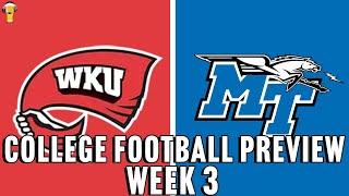 Western Kentucky Hilltoppers vs Middle Tennessee Prediction | Week 3 College Football | 9/14/24