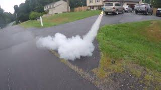 Homemade Sugar Rocket Gone Wrong!!!!  (Don't Try This)