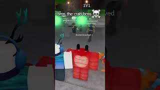 bro MIGHT be the Crab Boss The Strongest Battlegrounds #shorts #thestongestbattlegrounds #roblox