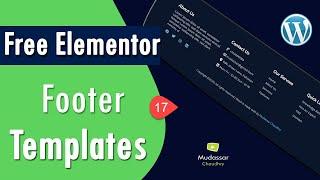 Downlaod Free Elementor Footer Template Design 17  by Mudassar Chaudhry