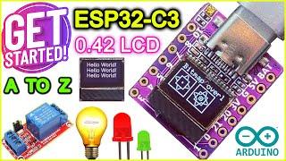 Getting Started With ESP32-C3 Development Board || Tiny WiFi & BLE IoT Board With 0.42-inch Display