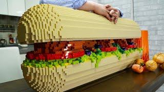 Lego Sandwich - Lego In Real Life 9 / Stop Motion Cooking ＆ ASMR