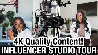 STUDIO TOUR: INFLUENCER TECH FILMING 4K QUALITY CONTENT CANON 90D LENS | Mena Adubea